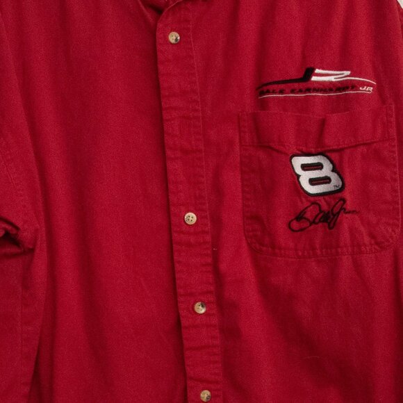 Dale Earnhardt Jr. Red Button-Up Shirt With Embroidered Details - Picture 3 of 8